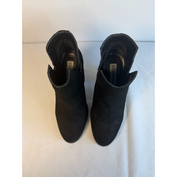 Steve Madden Shepp Women’s Size 6 Black Suede Block Heel Comfort Ankle Booties - Picture 3 of 12